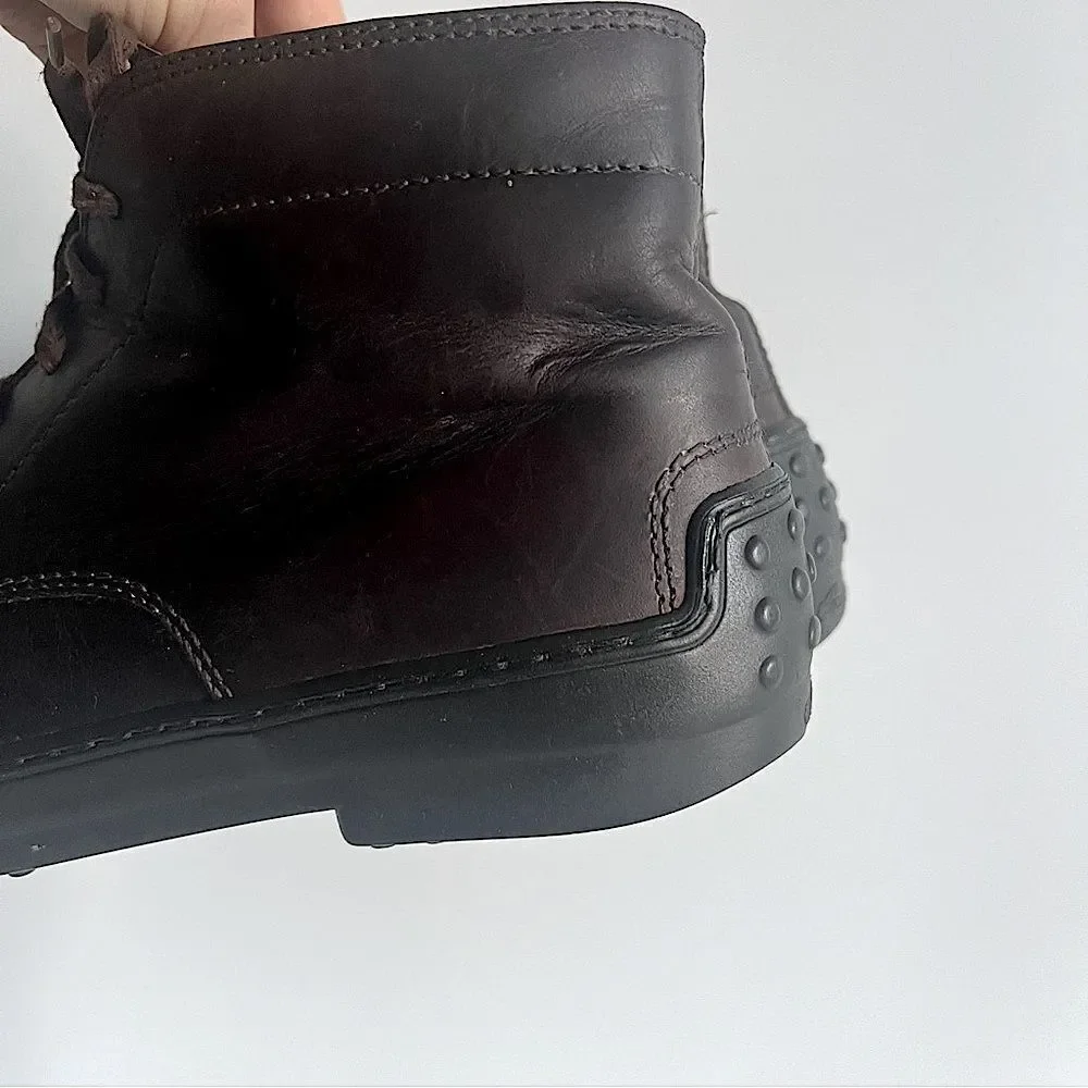 Tod's Brown Leather Lace Up Chelsea Boots Size Men’s 6.5 US